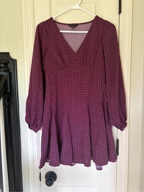 Banana Republic Red and Blue Geometric Print Dress